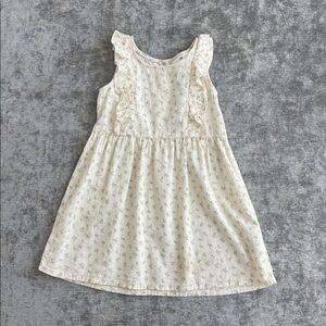 H&M Floral Cream and Blue Dress
